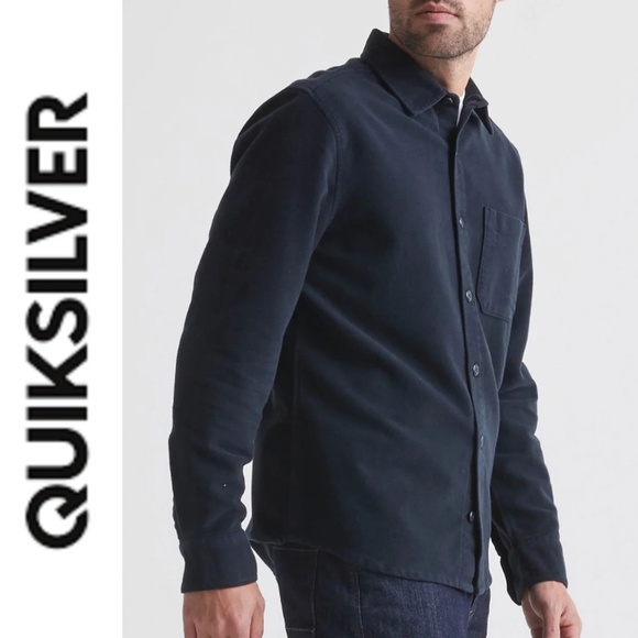 QUICKSILVER Navy Casual Button Down Shirt  | Large - Picture 1 of 16